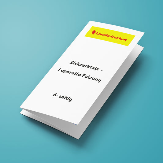 Folder/Flyer mit Zickzackfalz/Leporello-Falzung